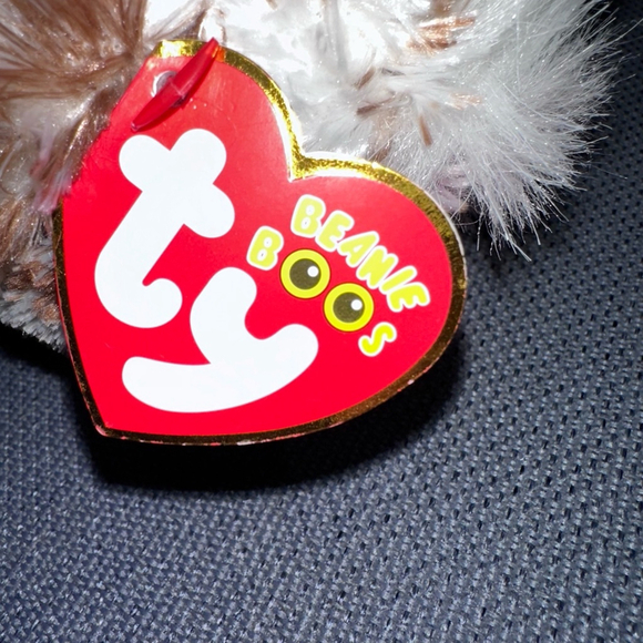 Ty Stuffed Animal Owl Plush Toy White Brown Whoolie New NWT 2022 - Picture 9 of 16